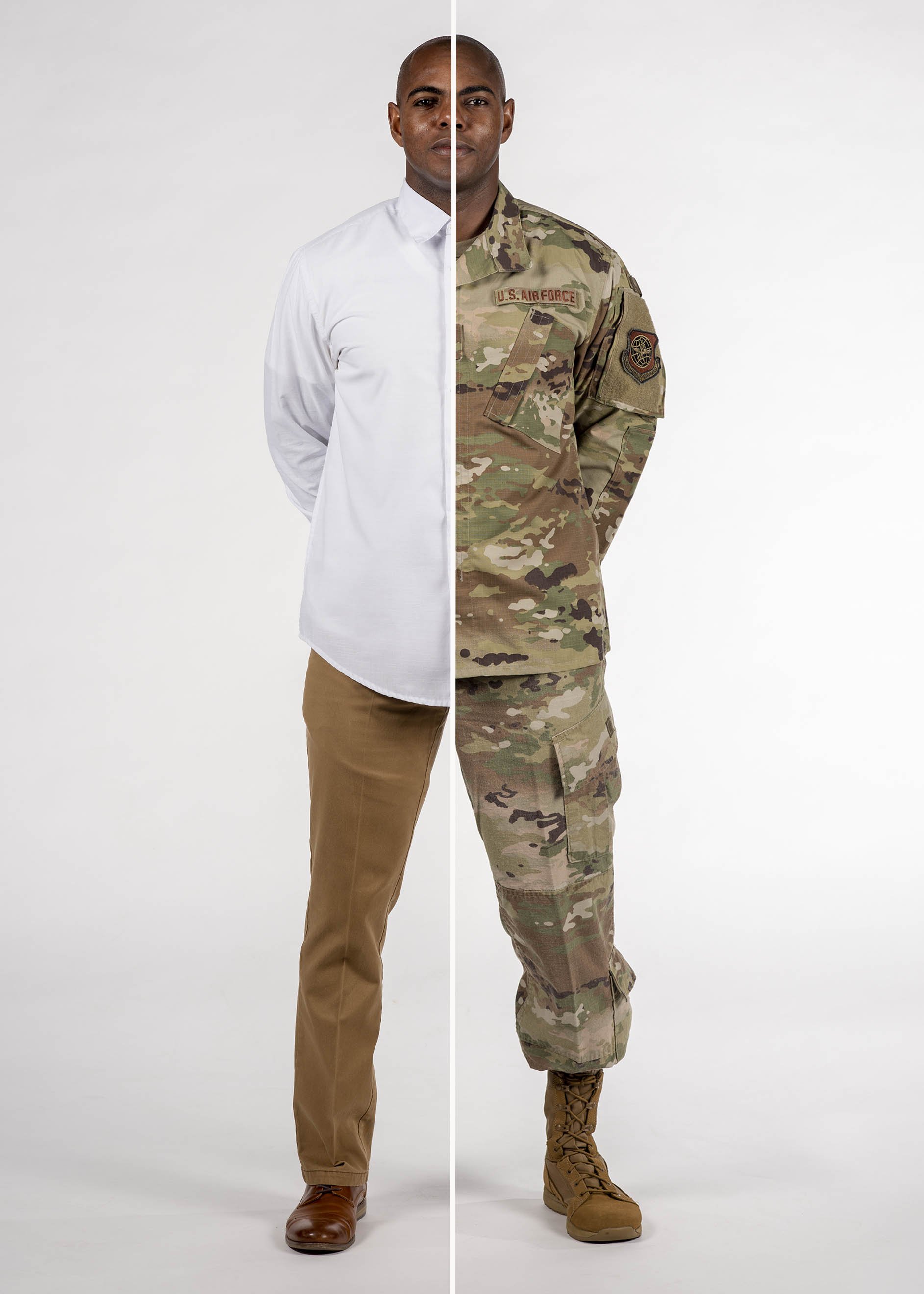 Service member transitioning from military to civilian career